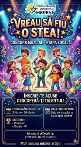 💥Așteptăm toți copiii talentați din instituția noastră💥